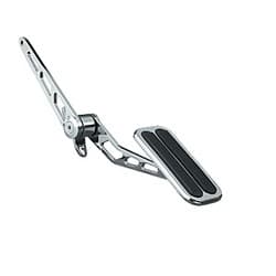 XL CHROME THROTTLE PEDAL w/RUBBER LOKAR / LK-SG-6016