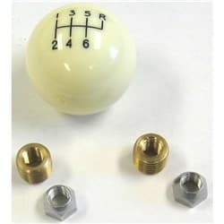 LOKAR 6 SPEED IVORY 2 KNOB 3/8-24 AND 3/8-16 THREAD LOKAR - SK-6873