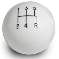 LOKAR 5 SPEED WHITE 2 KNOB 3/8-24 AND 3/8-16 THREAD LOKAR - SK-6874
