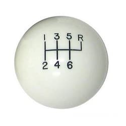 LOKAR 6 SPEED WHITE 2 KNOB 3/8-24 AND 3/8-16 THREAD LOKAR - SK-6875