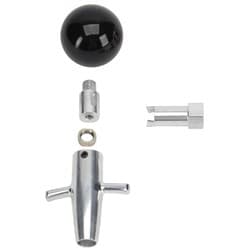 LOKAR MUSCLE CAR SHIFT KNOB & ADAPTER (BLACK) LOKAR - SK-68MCB