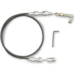 LOKAR THROTTLE CABLE BLACK STEEL  48 LONG LOKAR - TC-1000U48