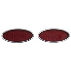 LOKAR BILLET OVAL TAIL LIGHTS LGE CHROMED (PAIR) *NOTES* LOKAR - TL-1911