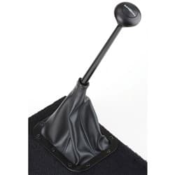 BLACK FLOOR MOUNT SHIFTER BOOT WITH BLACK STAINLESS RING LOKAR / LK-X70-FMB