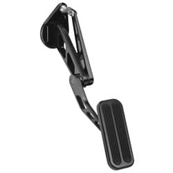 BLACK  BILLET ALLOY GAS PEDAL W/RUBBER INS 64-68 MUSTANG LOKAR - XBAG-6115