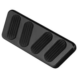 BLACK BILLET ALLOY BRAKE PAD W/RUBBER INS 64-68 MUSTANG LOKAR - XBAG-6123