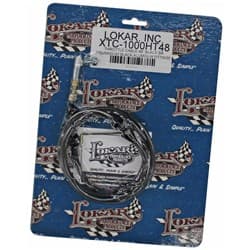 THROTTLE CABLE *BLACK* ANODIZE S/S  48" LONG LOKAR - XTC-1000HT48