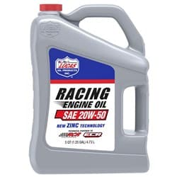 RACING ENGINE OIL SAE 20W50 5 QUART / 4.73L LUCAS OIL PRODUCTS - 10621