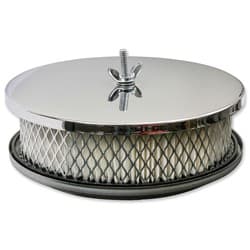 AIR FILTER 6-1/2" DIA x 2" TALL. 5-1/8" NECK CHROME MRG - 1486