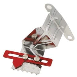 SB CHEV 7" CHROME TIMING TAB WITH ADJUSTABLE POINTER MRG - 4597