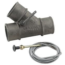 2" EXHAUST CUT OUT (W/CABLE) CAST IRON, FITS 2" O.D EXHAUST MRG - 5424