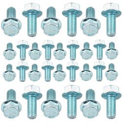 SBF SELF LOCKING OIL PAN BOLT SET. HEX HEAD ZINC STEEL MRG - 6087