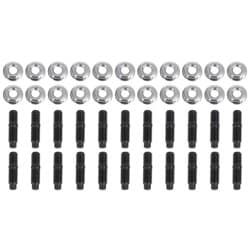MILODON BBC OIL PAN STUD KIT HEX NUT, BLACK OXIDE STEEL MILODON - 81305