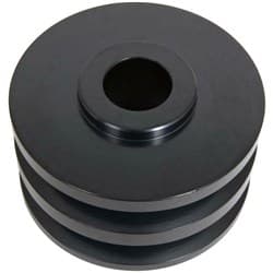 2V ALTERNATOR PULLEY, BLACK HARD ANODIZED STEEL MECHMAN / 24-1101