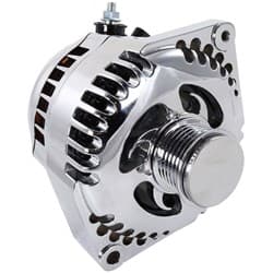 320A RACE ALTERNATOR, CHROME GM 63-85, S SERIES, 6-RIB MECHMAN / 7127320C