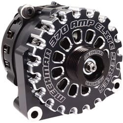 370A LS ALTERNATOR, BLACK ELITE SERIES, BILLET MECHMAN / B8206370B