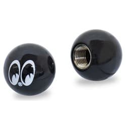 MOON BLACK BALL AIR VALVE CAP PAIR  - MOON EQUIPPED BALL- MOONEYES - AA111MQ