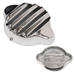MOON FINNED RADIATOR CAP COVER FINNED CAST ALUMINIUM POLISHED MOONEYES - AA21450L