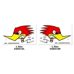 CLAY SMITH STICKER LG( LEFT) MR HORSEPOWER 6-1/2 X 11" MOONEYES - CSD18L