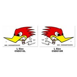 CLAY SMITH STICKER LG( RIGHT ) MR HORSEPOWER 6-1/2 X 11" MOONEYES - CSD18R