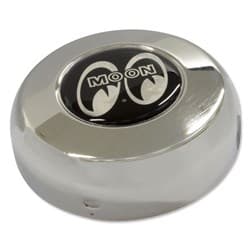 MOON MOON LOGO HORN BUTTON CHROME   EA MOONEYES - GS8027