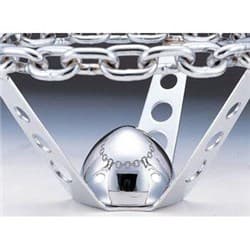 MOON BULLET HORN BUTTON CHROME MOONEYES - GSHCBULL