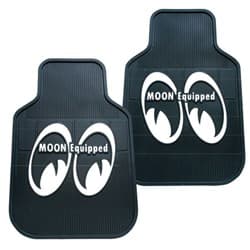 MOONEYES RUBBER FLOOR MATS BLACK MOON EQUIP LOGO MOONEYES - MP080BK
