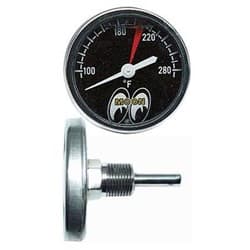 MOON 2-1/4 DIRECT WATER GAUGE BLACK FACE LIQUID FILLED MOONEYES - MPG109LF