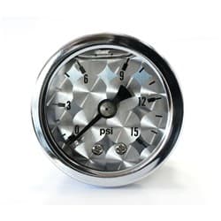 MOON 1-1/2 FUEL PRESSURE GAUG ENGINE TURN FACIA-0-15LB   EA MOONEYES - MPG210LF