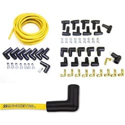 MOON YELLOW SPARK PLUG WIRESET 90 DEG -MOONEYES LOGO MOONEYES - MPTA2442