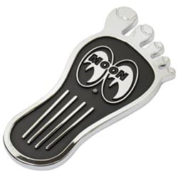 MOON BARE FOOT GAS PEDAL LGE7 MOUNT TO EXISTING PEDAL CHROME MOONEYES - R3034L