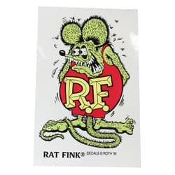 MOON RAT FINK GREEN STICKER 6-1/2 X 4-3/4          EA MOONEYES - RD002