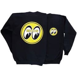 MOONEYES JUMPER BLK LARGE BIG MOON LOGO ON BACK SML FRNT MOONEYES - SM060BKL
