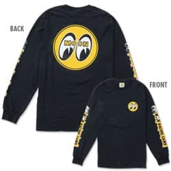 MOON LONG SLEEVE BLK T SHIRT LARGE MOONEYES - TM112BKL