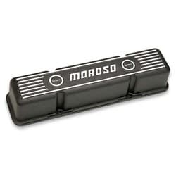 SB CHEV TALL BLACK VALVE COVER  BLACK EPOXY ALUMINIUM MOROSO - 68411
