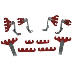 SPARK PLUG LEAD HOLDER FORD STEEL BRACKET RED 7-9MM LEADS MOROSO - 72131