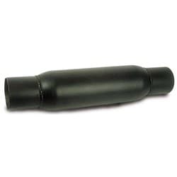 SPIRAL FLOW RACING MUFFLER 3.0" IN/OUT, 4" OD, 12" LONG MOROSO / 94051