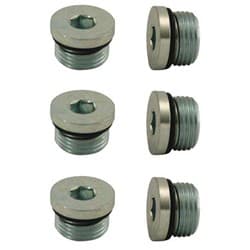 OIL PAN ACCESS PLUGS (6-PACK) 3/4"-16 WITH O-RING, STEEL MOROSO / 97005