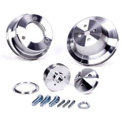 MARCH V-BELT PULLEY SET SINGLE FORD 289-351W 1965-69 3-BOLT MARCH - 1550