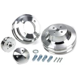 HIGH FLOW 1V-BELT PULLEY SET 4 BOLT FORD 289-351W 1965-69 MARCH - 1617
