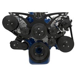 MARCH PULLEY SET FORD 351C BLACK WITH A/C & P/STEER MARCH - 30440-08