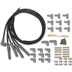 S/CONDUCTOR UNI LEAD KIT BLACK 4CYL HEI/NON HEI, MULTI ANGLE MSD - 31153