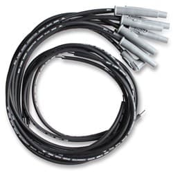 UNIVERSAL BLACK STRAIGHT SPARK PLUG LEAD SET **HEI** SUPER CONDUCTOR MSD 31183
