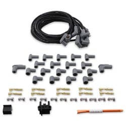UNIVERSAL BLACK 90 DEG SPARK PLUG LEADS POINTS & HEI SUPER CONDUCTOR MSD 31233