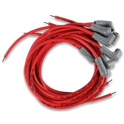 UNIVERSAL RED 90 DEG SPARK PLUG LEADS POINTS & HEI SUPER CONDUCTOR MSD 31239