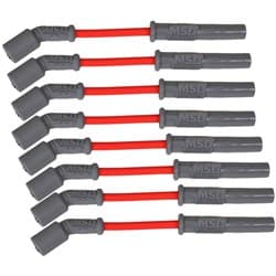 SUPER CONDUCTOR LEAD SET RED SUIT HOLDEN LS1 EARLY 8" LEADS MSD - 32819