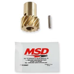 BRONZE DISTRIBUTOR GEAR, CHEVY SBC BBC, .500" SHAFT MSD - 8471