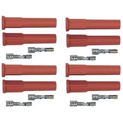 STRAIGHT PRO TEMP BOOTS (8) 8 BOOTS & 8 TERMINALS MSD - 8854