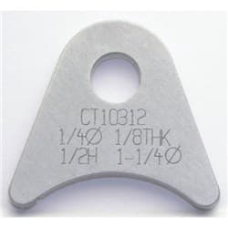 FLAT TABS, 1/4" HOLE, QTY 4 1/2" HT, 1-1/4" TUBE RADIUS MEZIERE / CT10312C