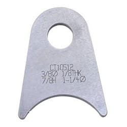 FLAT TABS, 3/8" HOLE, QTY 20 7/8" HT, 1-1/4" TUBE RADIUS MEZIERE / CT10512B